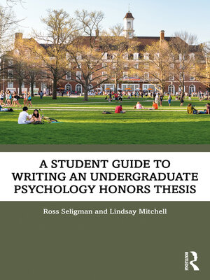 cover image of A Student Guide to Writing an Undergraduate Psychology Honors Thesis